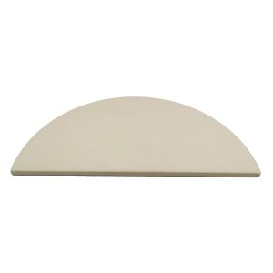 Glazed Semi-Circular BBQ Stone - Best for Round Flame Grills