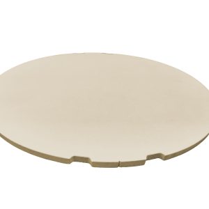 Pizza Stone, Rounded Right Angle Fluted Glazed Pizza Stone