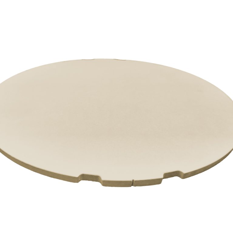 Pizza Stone, Rounded Right Angle Fluted Glazed Pizza Stone