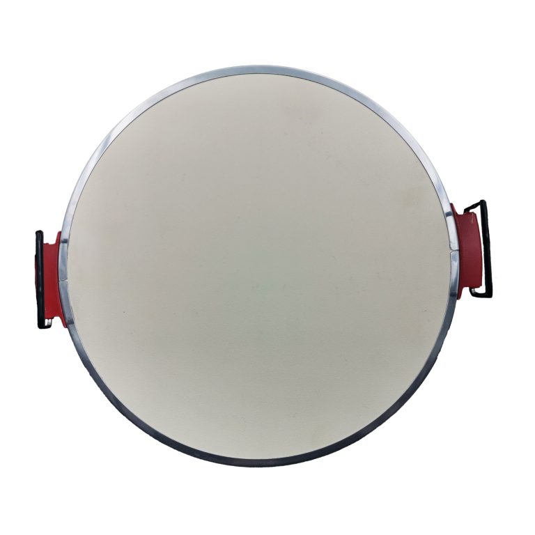 Round Pizza Stone with Metal Handle