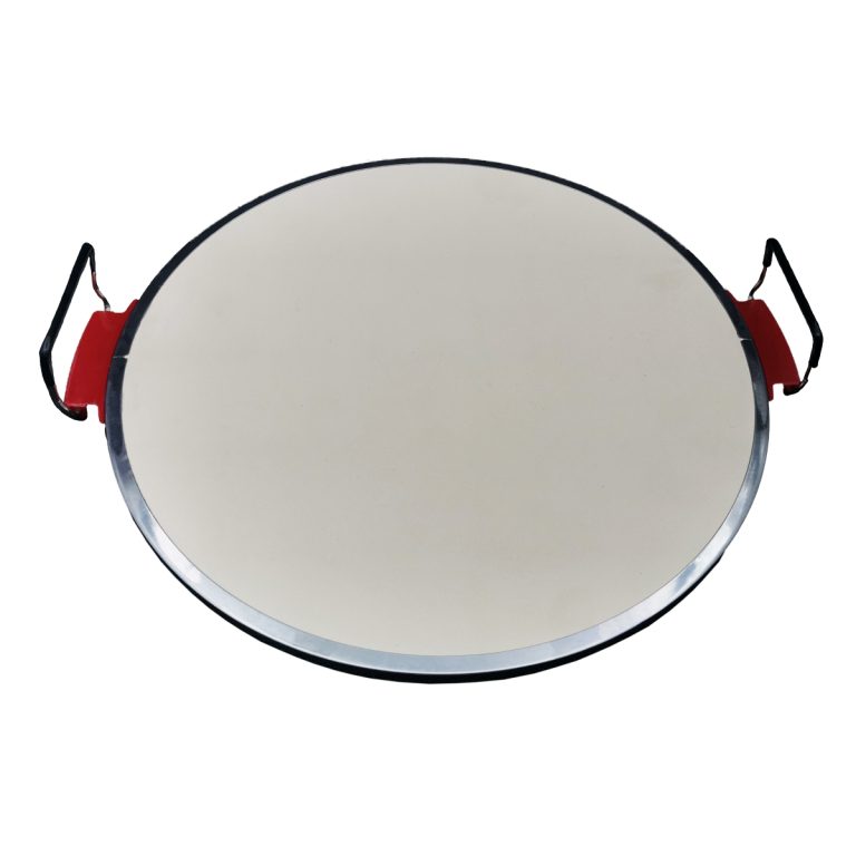 Round Pizza Stone with Metal Handle.Pizza Stone